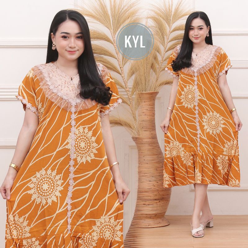 DASTER ARAB RENDA MOTIF KIPAS/DASTER  BORKAT KEKINIAN/DASTER ARAB MOTIF-Kuning matahari