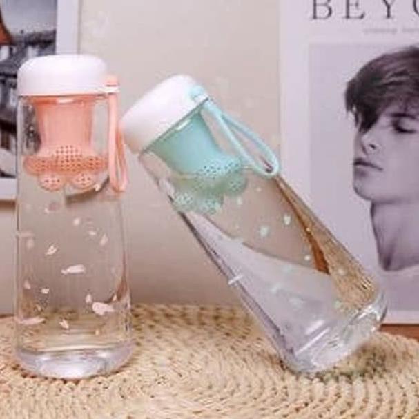 ☺ Botol Minum Paw Cat 550ml Cute Claw Tea Infuser Kucing Lucu Unik H264 ☉