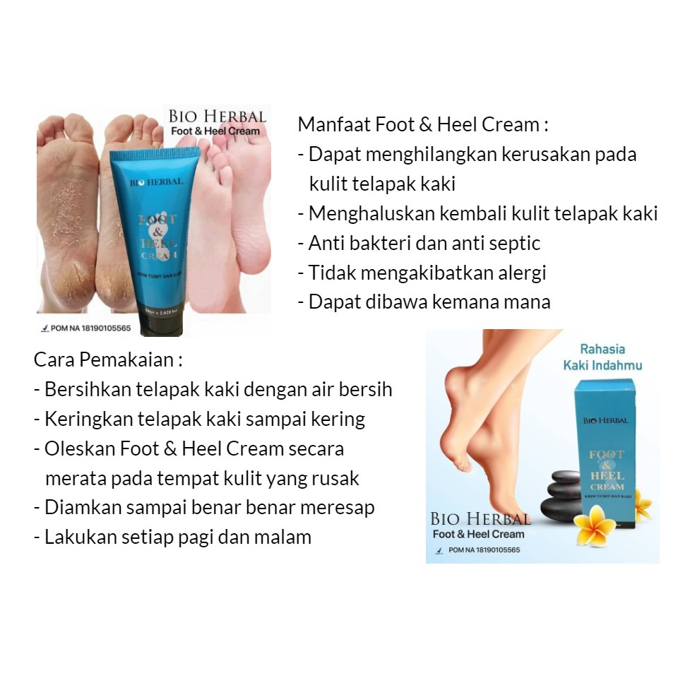 KRIM TUMIT DAN KAKI PECAH BIO HERBAL FOOT AND HEEL CREAM [BFH] ORIGINAL