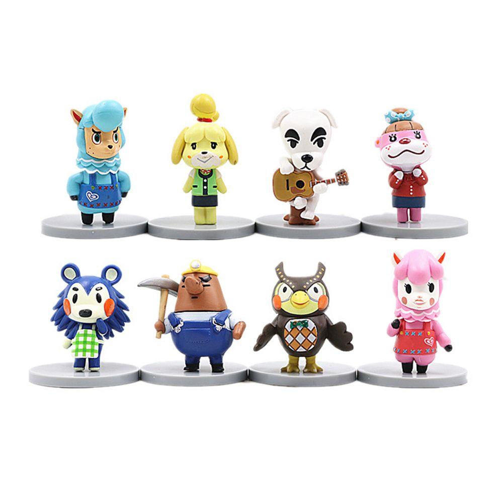 [Elegan] Animal Crossing Action Figure Kawaii Lucu Mainan Anak Ornamen Kartun Dekorasi Desktop Angka Anime