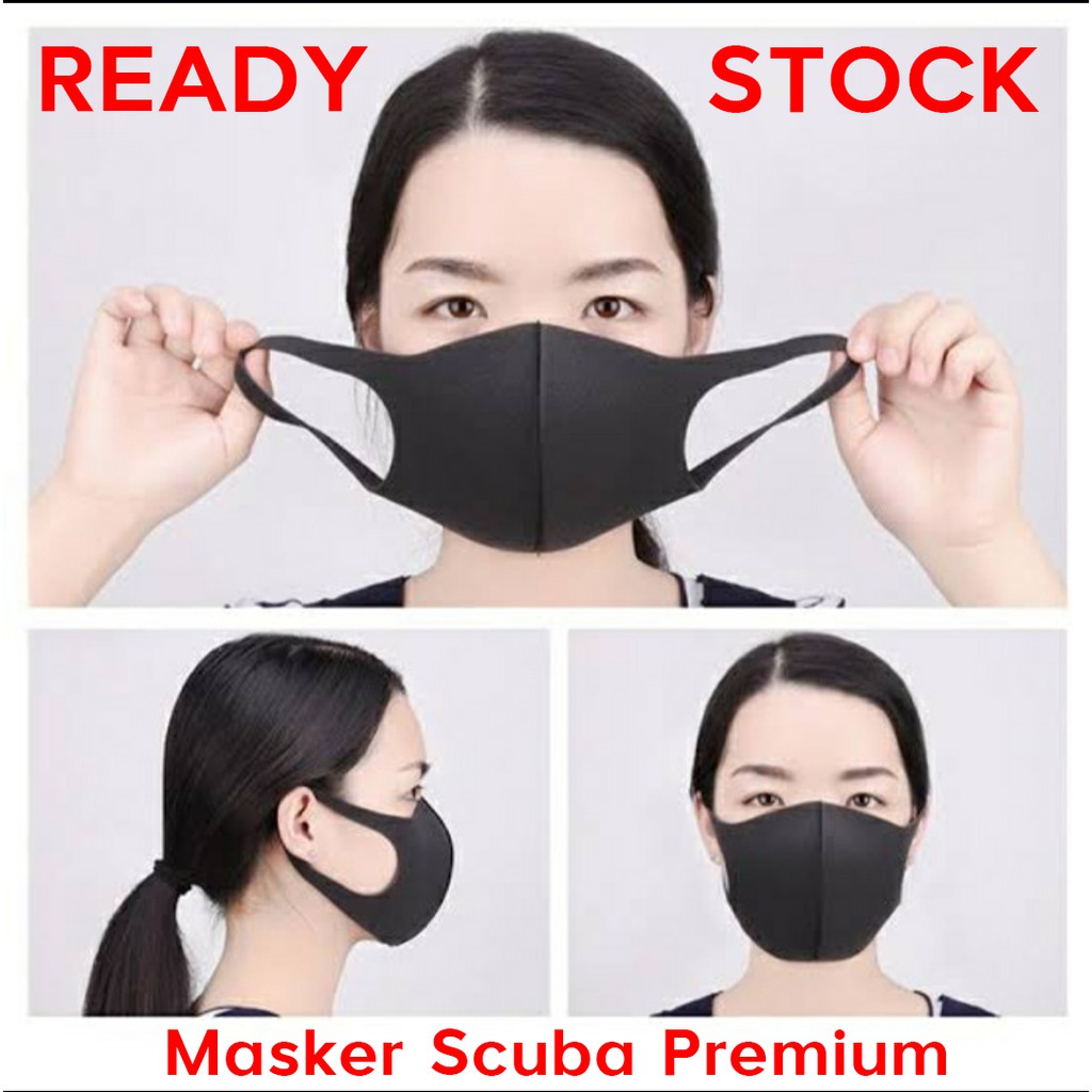 READY Masker Scuba Korea kain Premium TEBAL bisa dicuci non medis ANTI PM 2.5 - ANTI DEBU BAKTERI