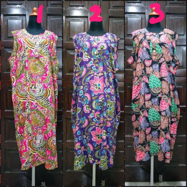 Daster Kutung Super Jumbo Label Biru Kencana Ungu