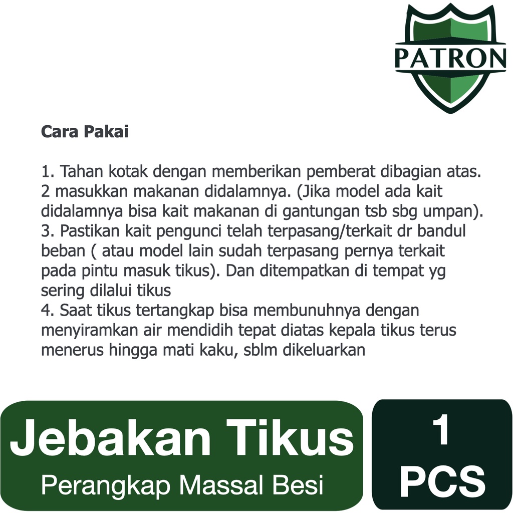 Jebakan Tikus Masal Besi - Perangkap Tikus Masal - Besi Plat - 1 PCS