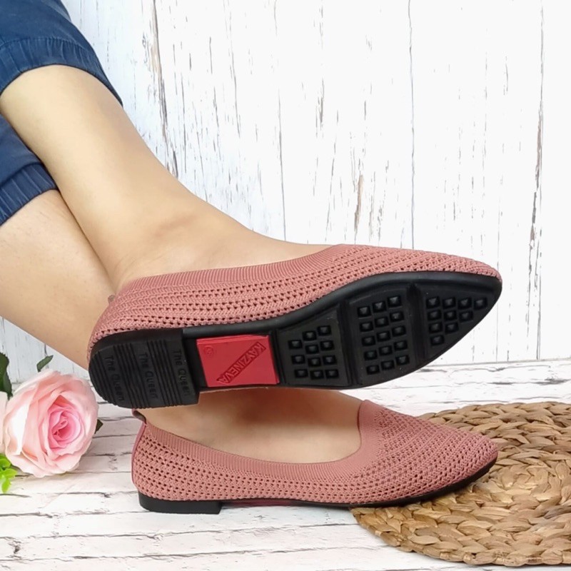 Kayzineva | CC08 Sepatu Wanita Rajut / Flat Shoes Wanita Terlaris / Sepatu Wanita Kekinian / Sepatu Wanita Terbaru