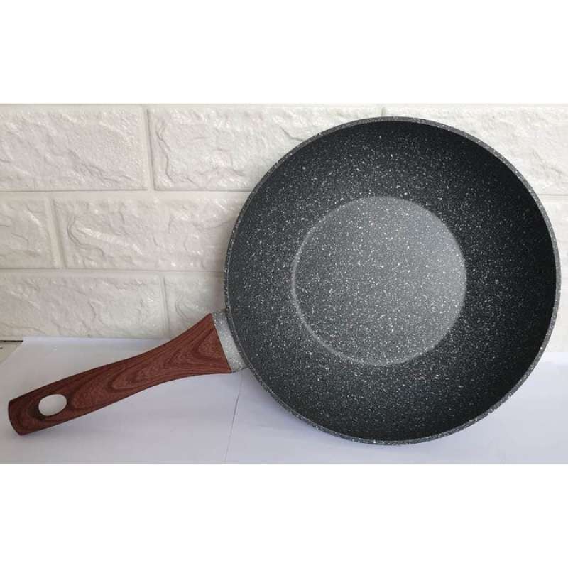 Fry Pan Wok Marble Induksi Cyprus 24cm Wajan Wok Cypruz FP-0641