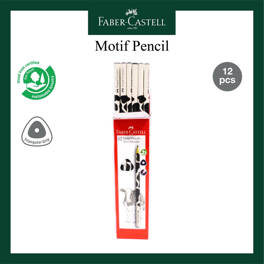 

ATK9 Pensil 2B Motif Cow Faber Castell Per Box
