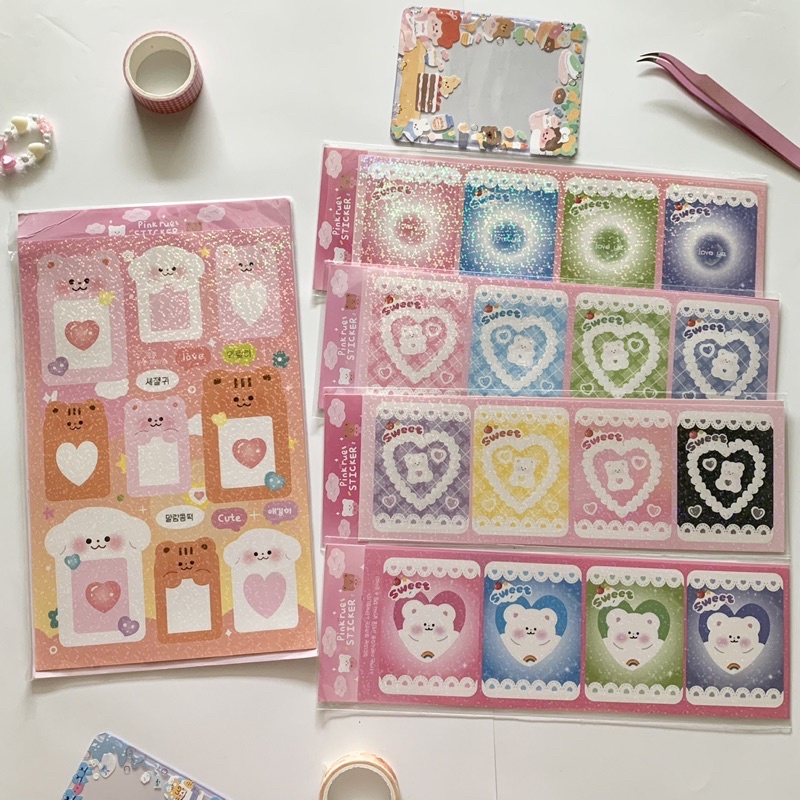 

sticker glitter confetti deco photocard korean readystock B712