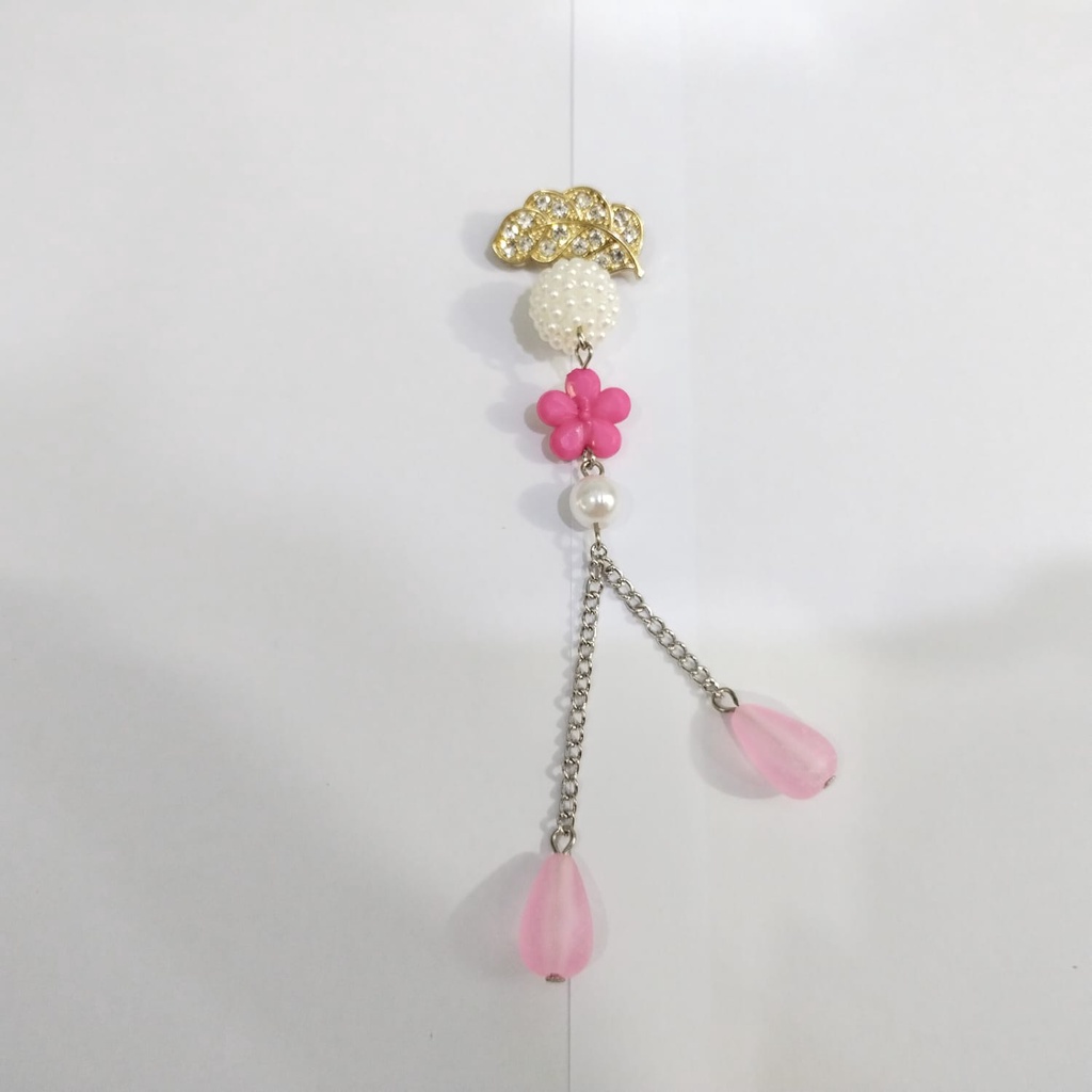 Bros Dagu Hijab Tetes Mutiara Berry Cantik Fashion Wanita Hijab