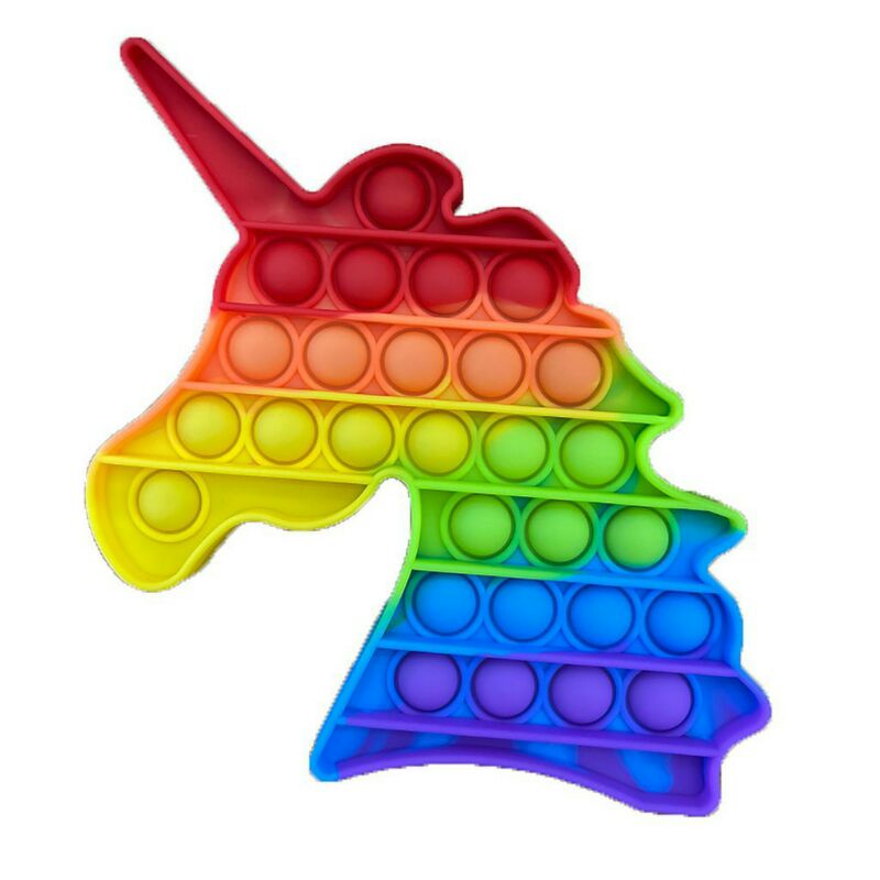 COD TERMURAH-Mainan pop it murah popit Pop Its Square rainbow multicolor Fidget Toys-4