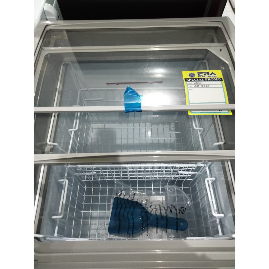 Chest Freezer Aqua Transparan Sliding Door 160 Liter AQF 162 SD