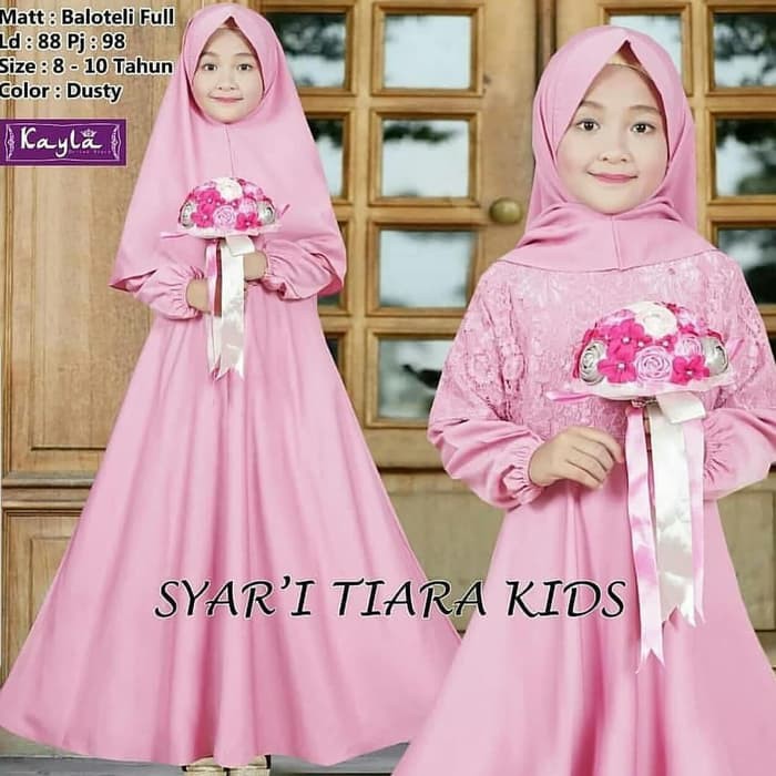 TIARA KIDS | GAMIS BRUKAT ANAK | BAJU MUSLIM ANAK PEREMPUAN