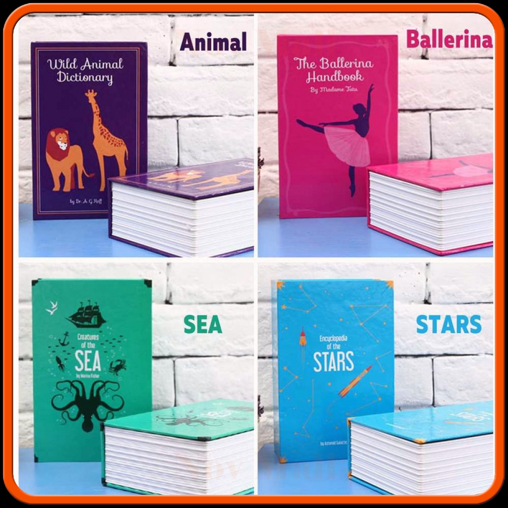 Kotak Buku Novel Colorful Safety Box Hidden Storage - DHZ001