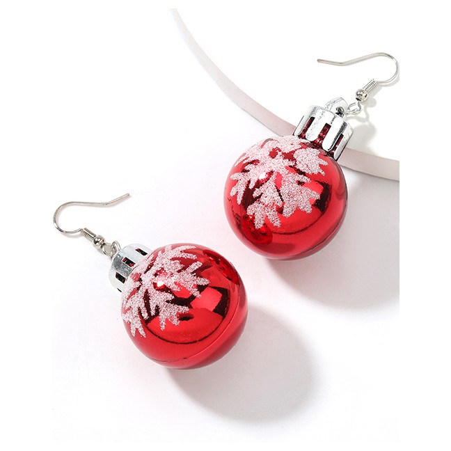 LRC Anting Gantung Fashion Ball Pattern Resin Pattern Light Ball Earrings P22668