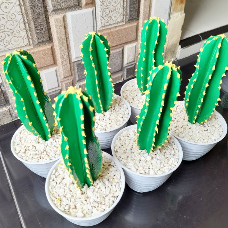 Kaktus Plastik Bunga Kaktus Hias Tanaman Dekorasi