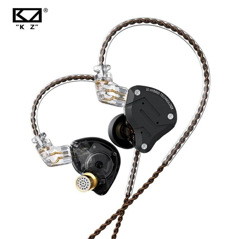 [Garansi 1 Tahun] KZ ZS10 PRO with Mic 10 Driver - 4BA+1DD HiFi Hybrid Basshead In Ear Earphone