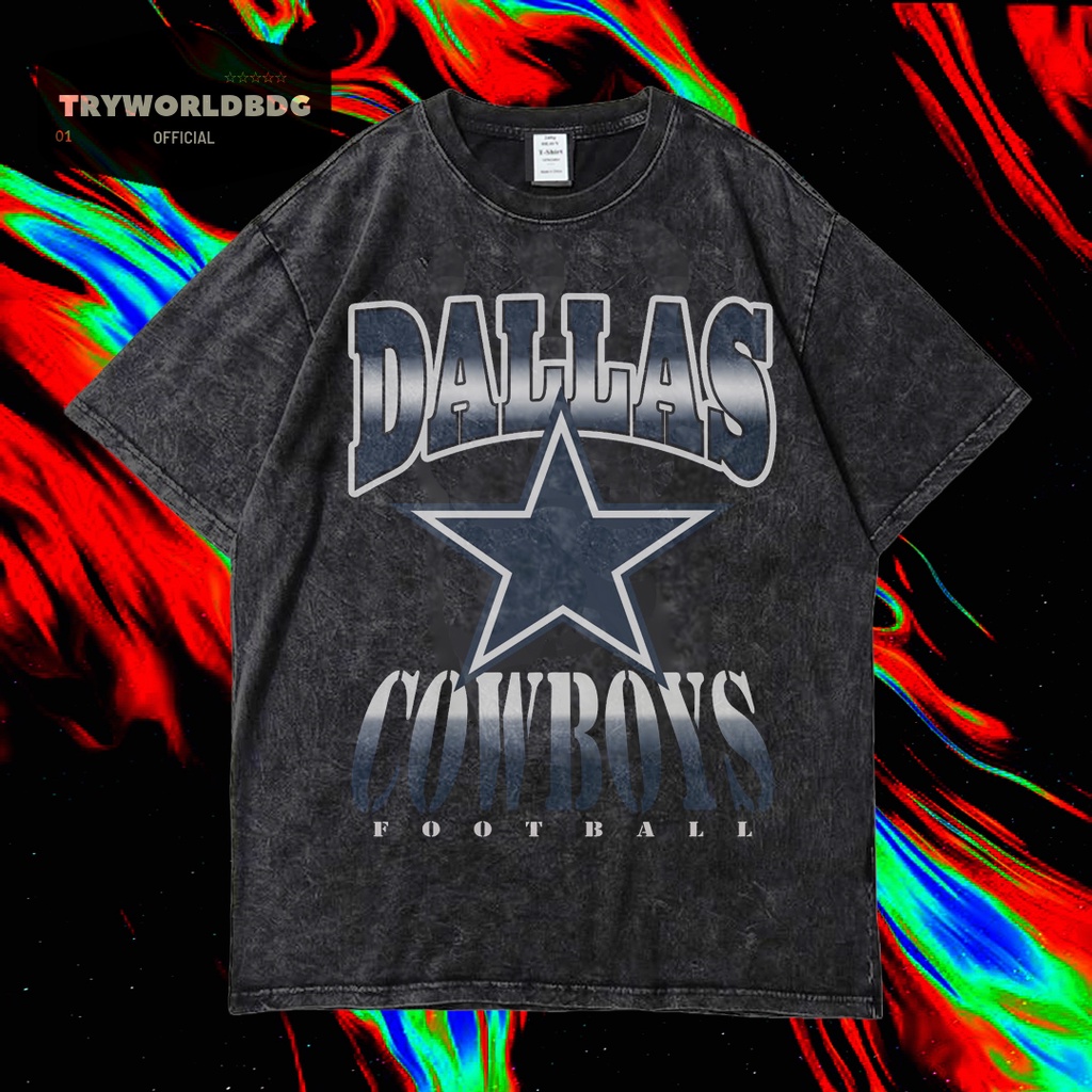 KAOS OVERSIZED / KAOS WASHED / OVERSIZED T SHIRT / KAOS DALLAS COWBOYS FOOTBALL VINTAGE TEE