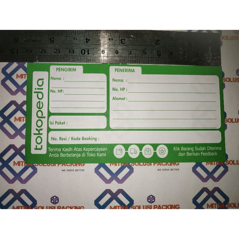 

KERTAS PENGIRIMAN T0K0 PEDIA, KOP PENGIRIMAN, ALAMAT PENGIRIMAN OLSHOP