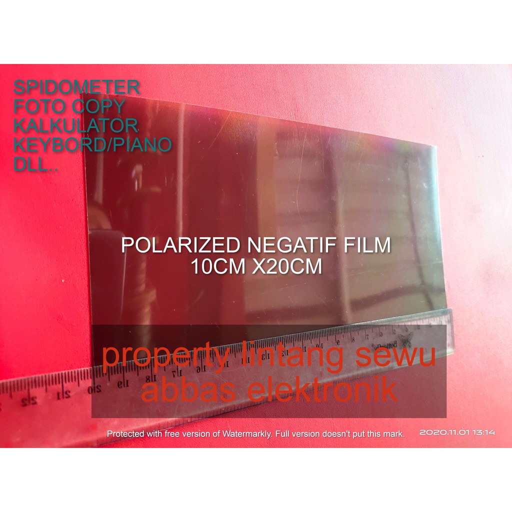 POLARIS POLARIZED NEGATIF FILM 10X20 LCD LAYAR SPEEDOMETER SPIDOMETER KALKULATOR KEYBOARD FOTO COPY