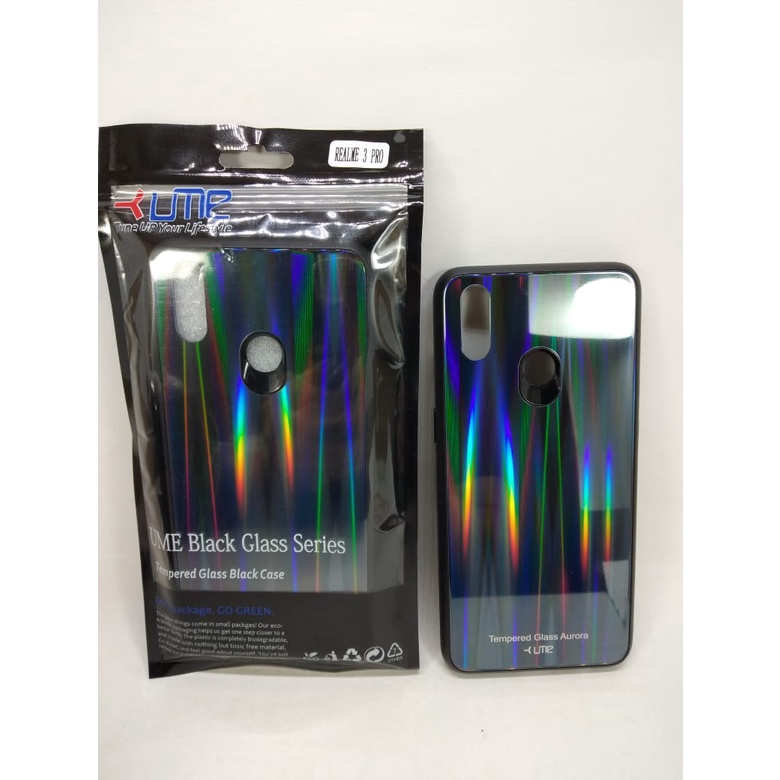 Glass Case UME Aurora Rainbow Gradaian Samsung J2 Prime M20 M30 Xiaomi Redmi 6A Redmi 7 Oppo F1S R17 Pro Vivo Y91C Realme 3 Pro Pocophone f1