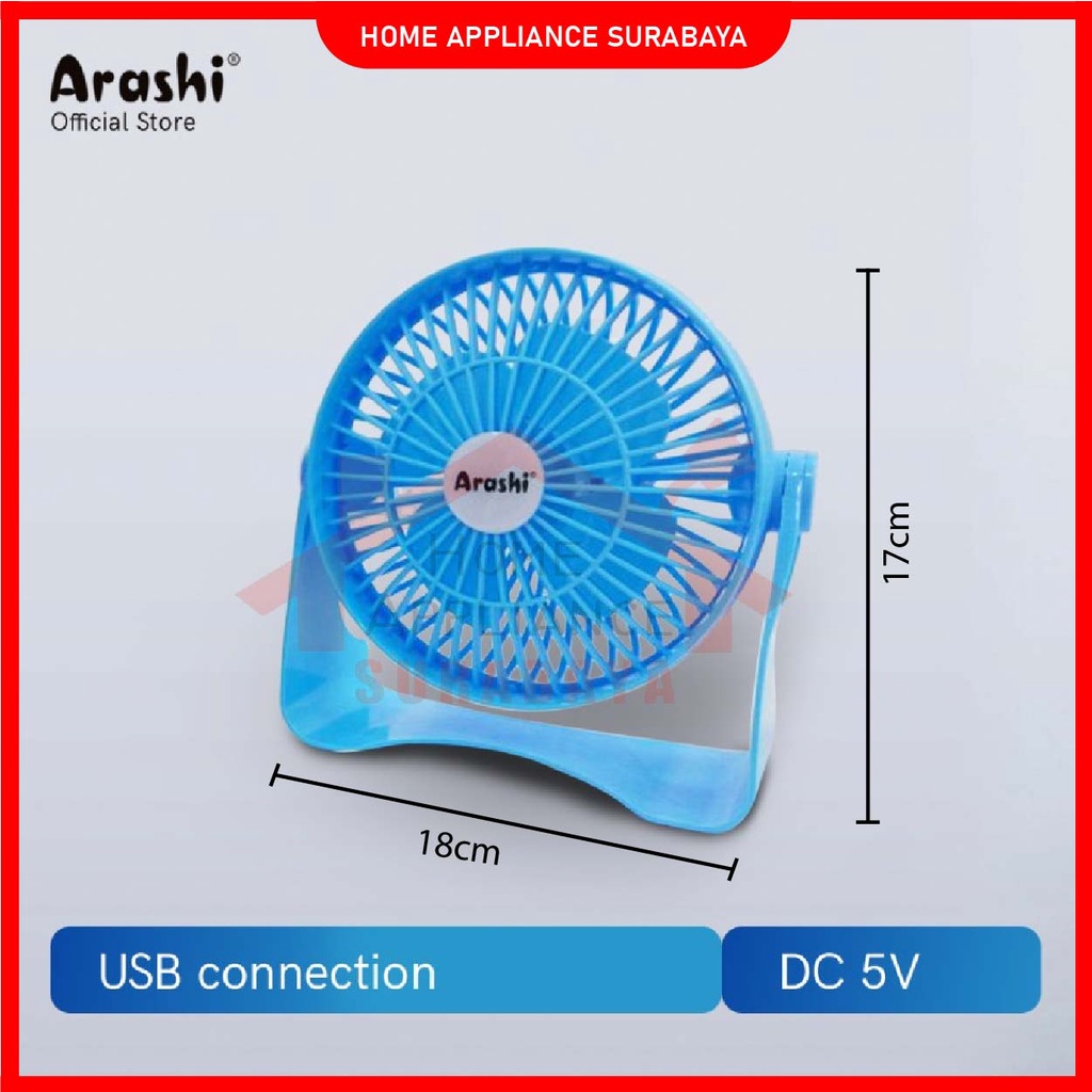 Kipas Angin Meja Mini USB - Kipas Portable 6 Inch Arashi Wonder Fan 631U