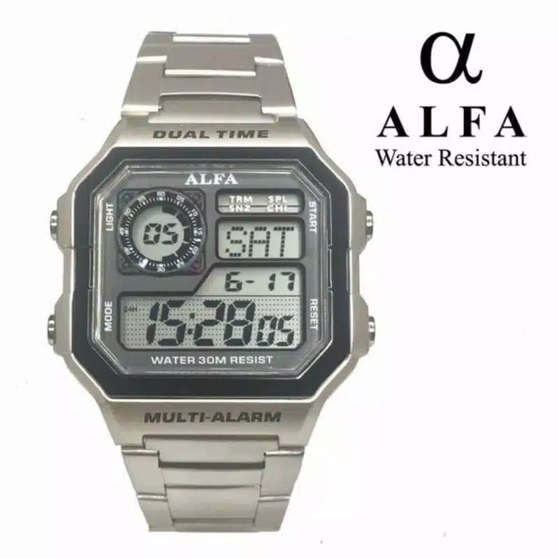 JAM ALFA ORIGINAL RANTAI STAINLIS STEEL DIGITAL