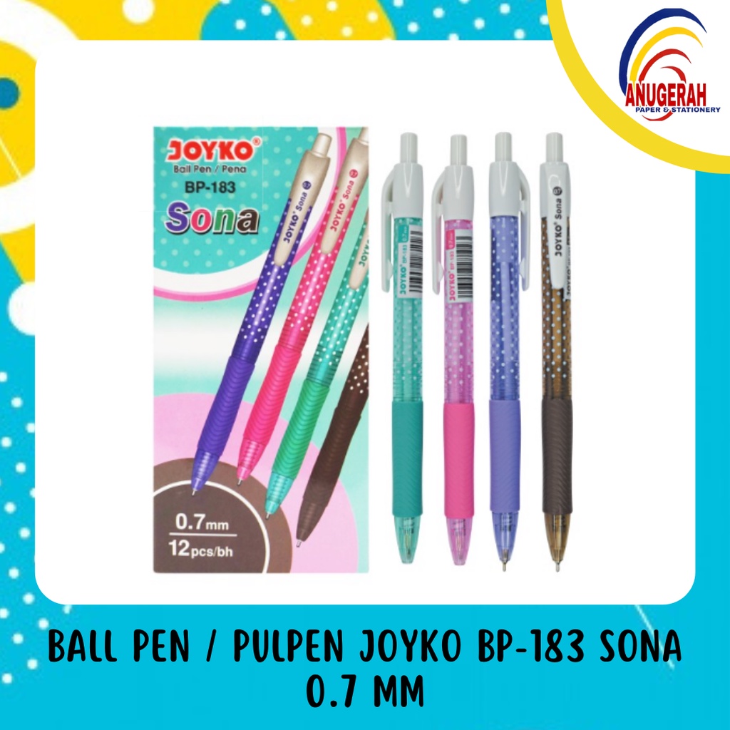 

Ball Pen / Pulpen Joyko BP-183 Sona 0.7 mm (LSN)
