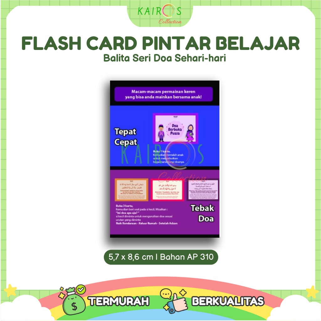 Flashcard Kartu Pintar Belajar Balita Seri Doa Sehari-hari