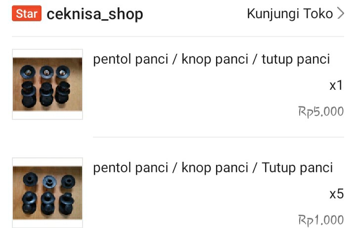 Pentol Panci / Knop Panci / Tutup Panci