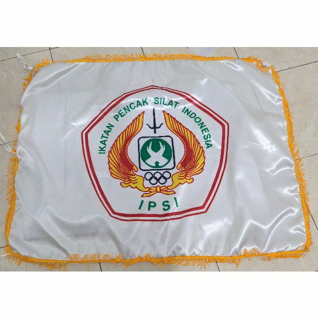 BENDERA PATAKA IPSI KAIN SATIN + RUMBAI / NON RUMBAI