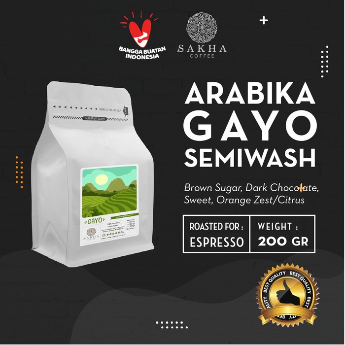 

vf2011vf Biji Kopi Arabika Aceh Gayo Roast For Espresso 200 Gram - Sakha Coffee - Biji Kopi Ds20X11