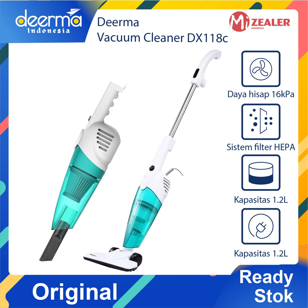 Deerma DX118C Handheld Vacuum Cleaner Portable Household 1600PA Multifunction Cleaning EQU