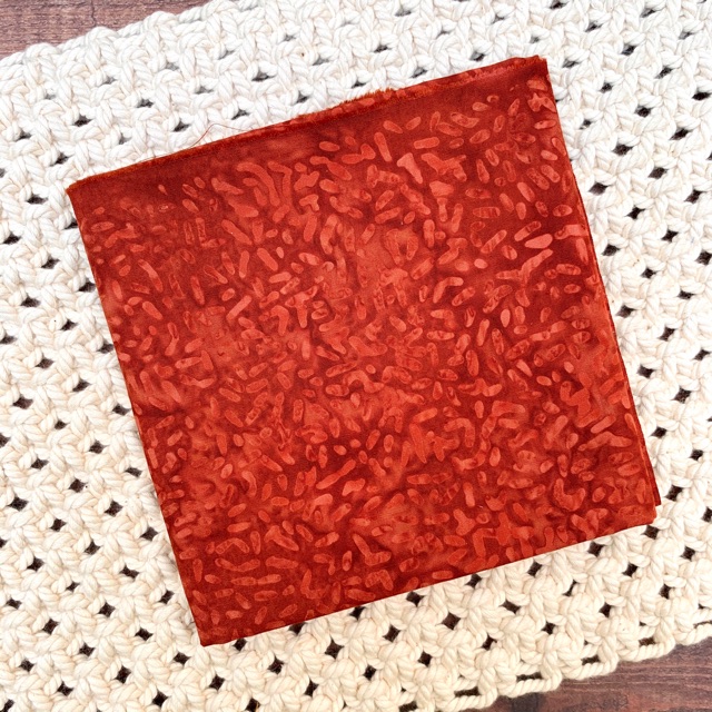 Perca kain katun batik bali - batik smoke -  brick