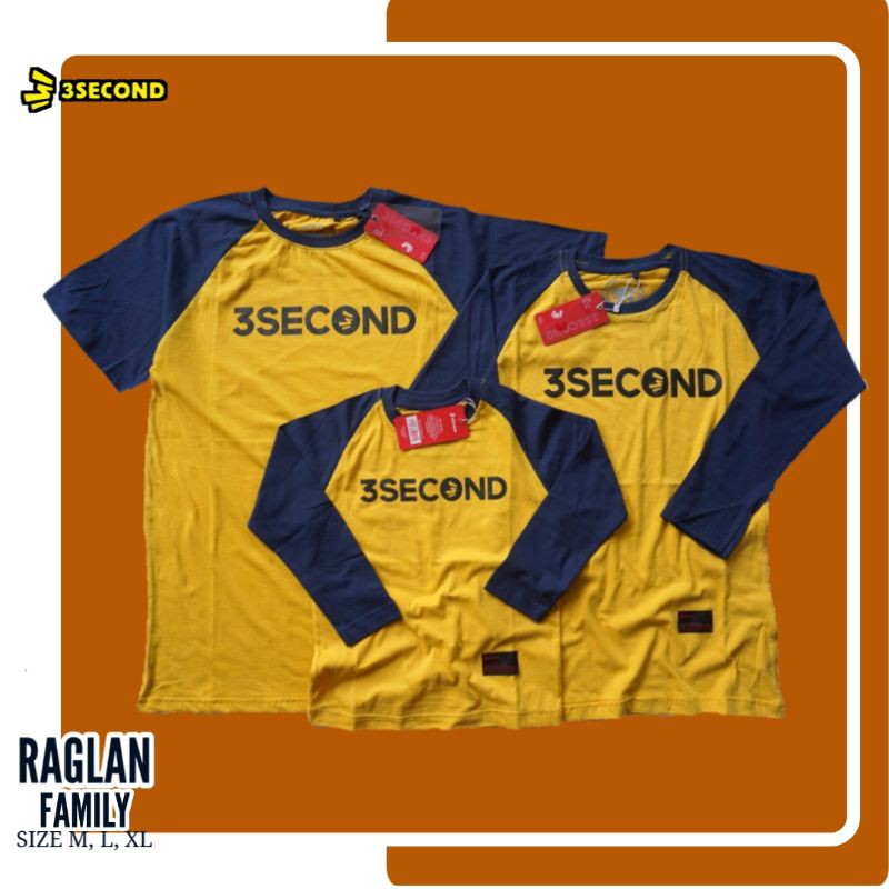 BAJU COUPLE RAGLAN 3SECOND FAMILY KAOS COUPLE 3SECOND KAOS COUPLE KAOS PASANGAN KAOS KEMBARAN