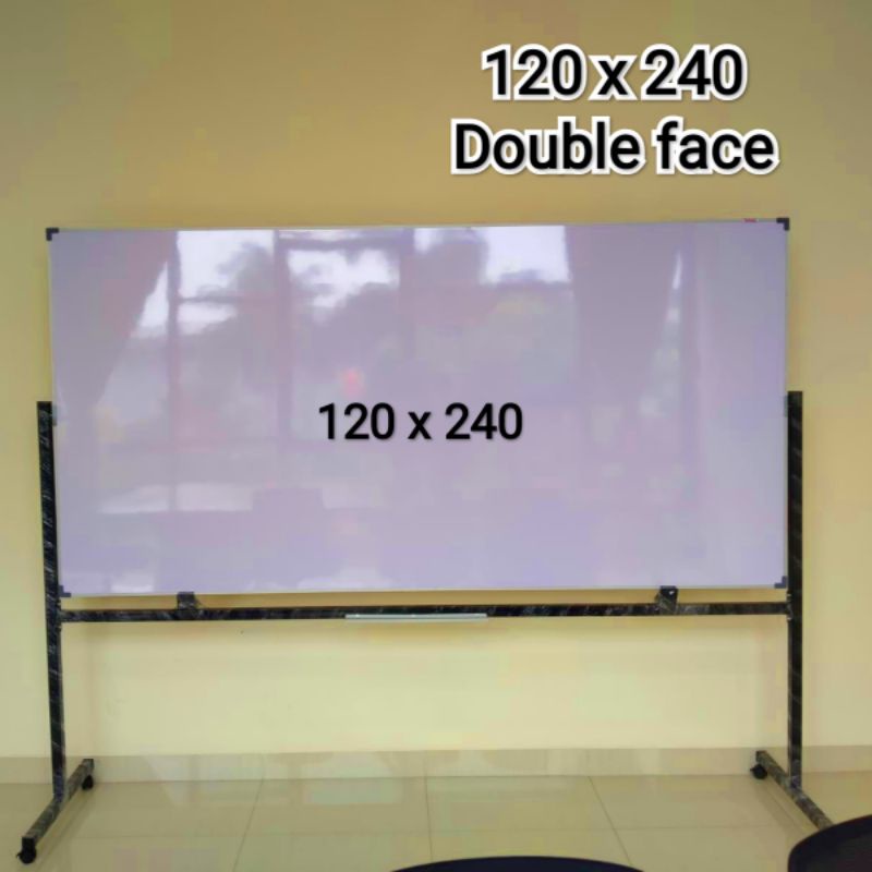 whiteboard double face 120 x 240 cm