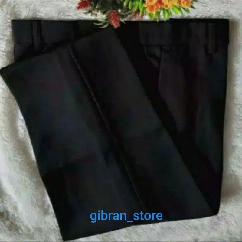 Celana Bahan Kerja Formal Pria Slim Fit Cowok Standar Reguler Ukuran Jumbo Bahan Premium 27-44