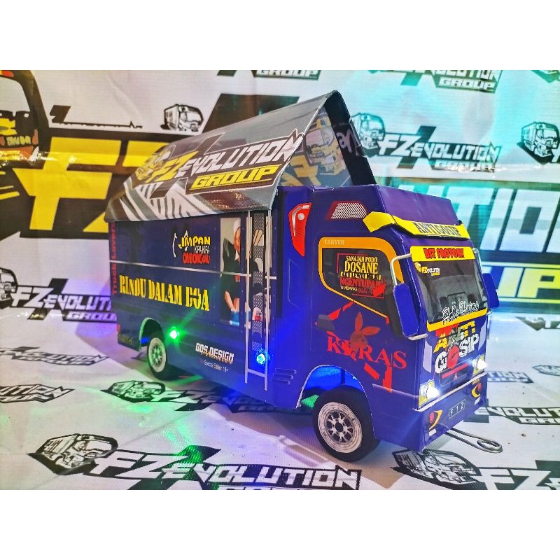 Miniatur Truk Oleng anti gosip Biru