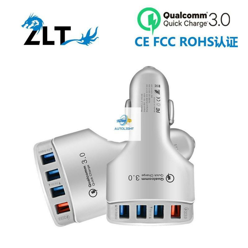 Car Charger HP Mobil Colokan 4 Ports QC 3.0/3.1A