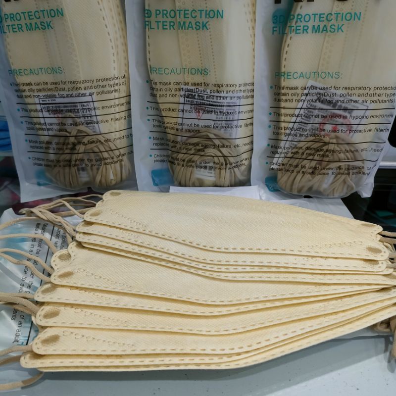 0MASKER KF94 ISI 10 WARNA CREAM DAN WARNA KOREA LAIN NYA (COD)