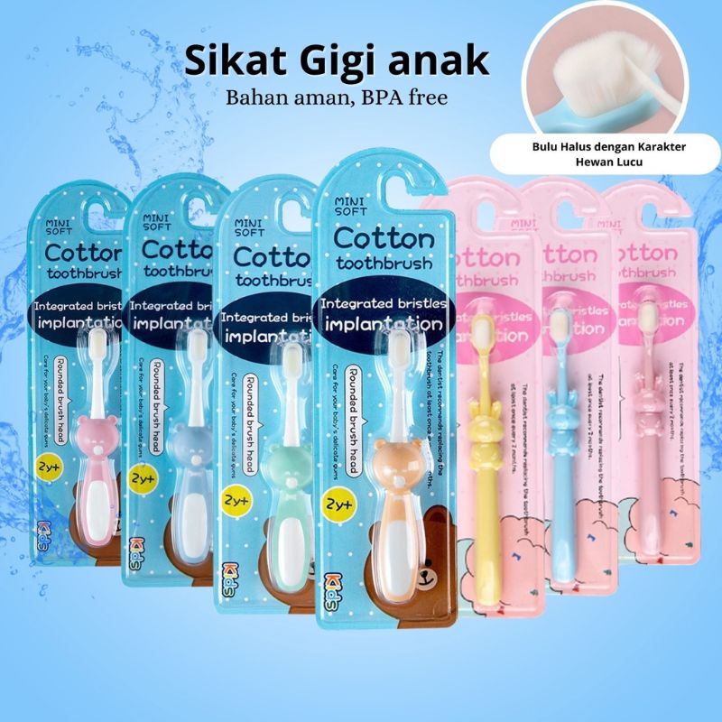 Sikat Gigi Anak Cotton Mini Soft Toothbrush Kids Sikat Gigi Anak Bayi bulu halus