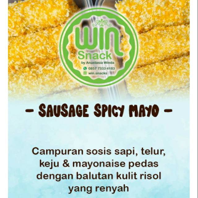 

Risoles Sausage Spicy Mayo (1 box isi 5)