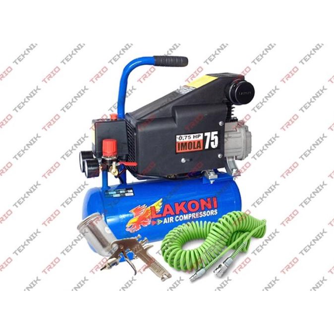 Paket Kompresor Listrik Lakoni Imola 75 / 0,75 HP + Spraygun
