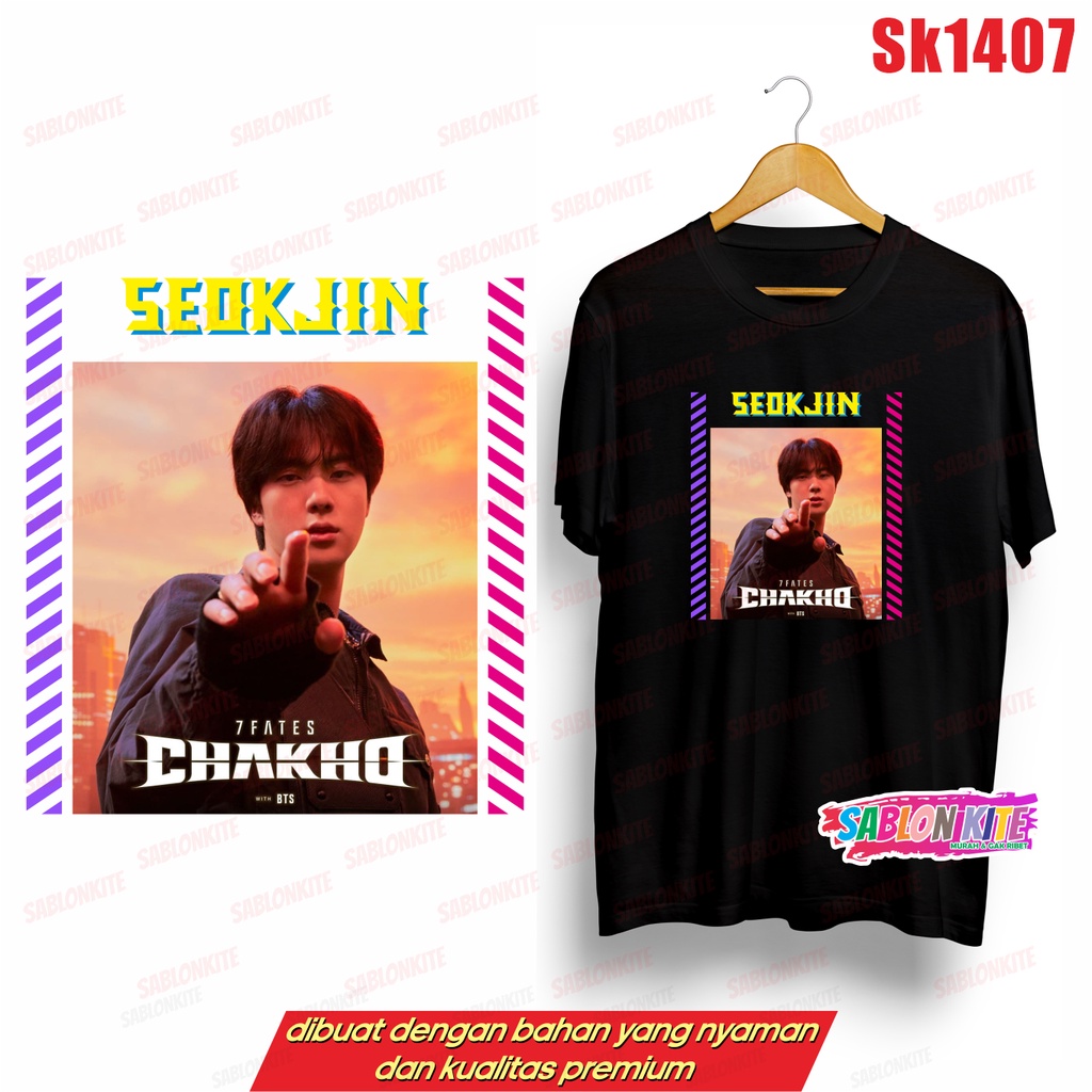 MURAH!!! KAOS KPOP MEMBER CHAKhO SK1407 JK SG V JH RM JIN JM BYK WARNA