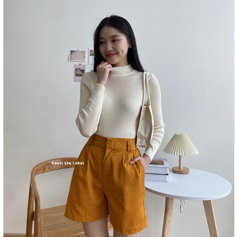 Sherry Turle Neck Knit Top - Turtle Neck Rajut Wanita