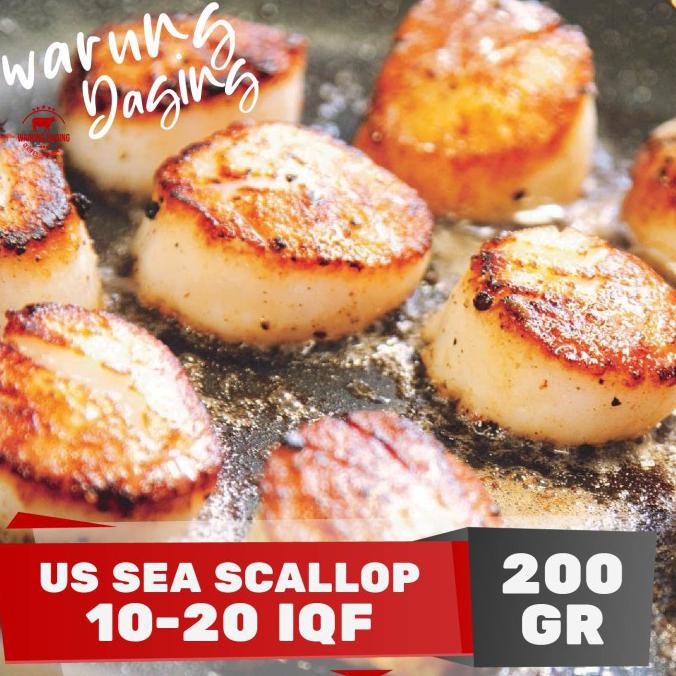 

Us Scallop 5Pcs 200Gr Tender Whole - Premium Quality Termurah