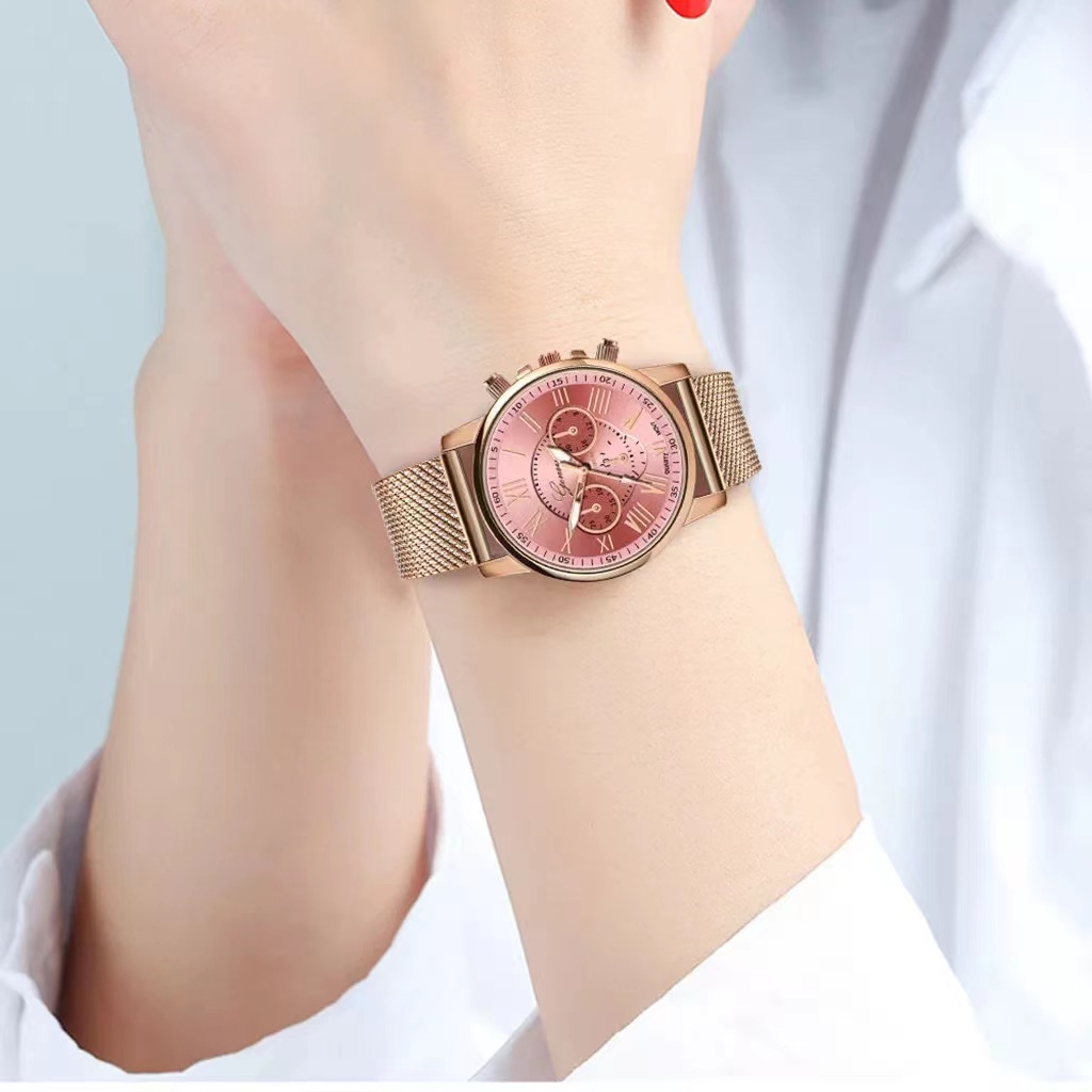 Jam Tangan Gradient Geneva Jam Tangan Stainless Jam Tangan Fashion Wanita