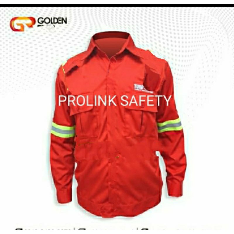 BAJU SAFETY MERAH SCOTLIGHT DILENGAN