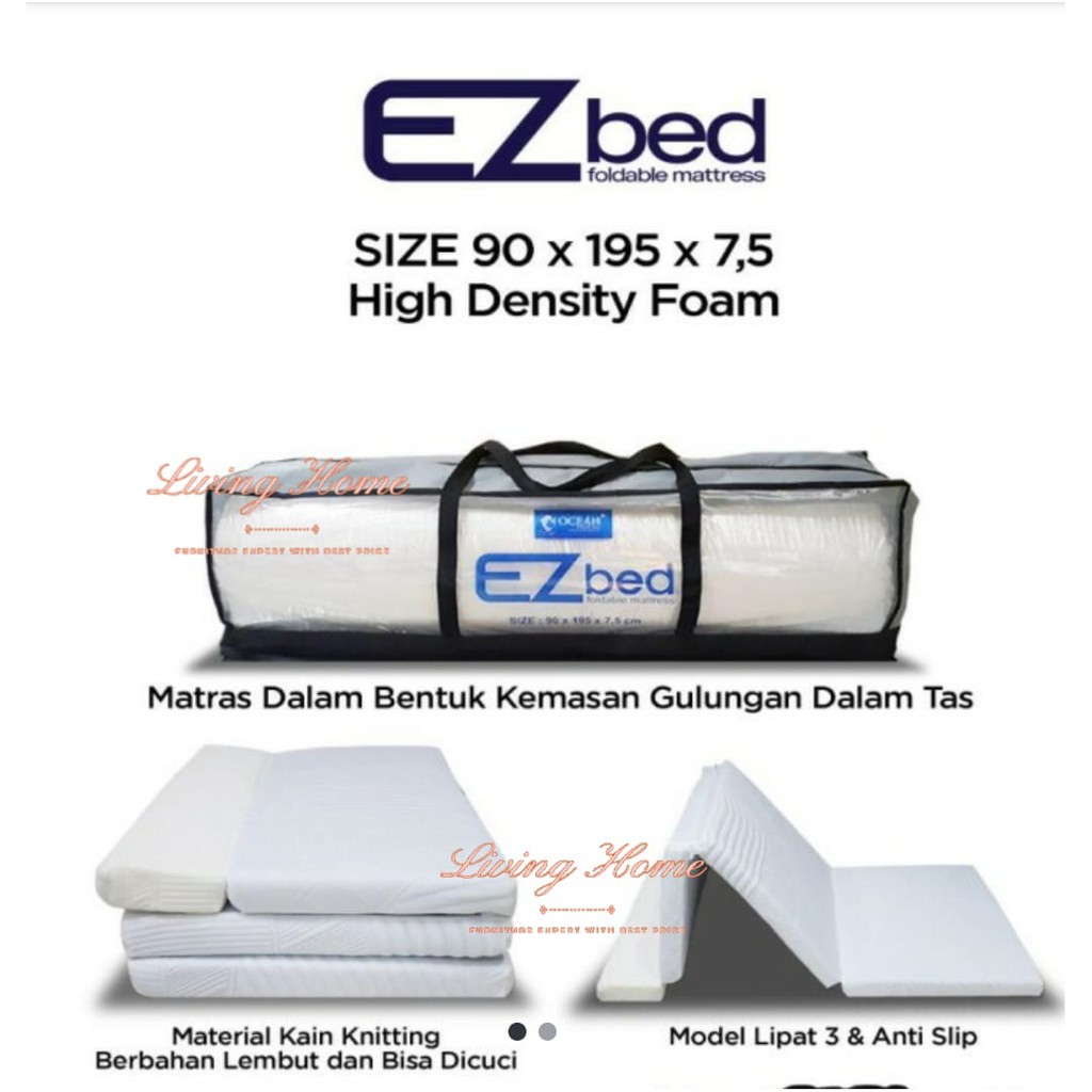 Kasur Lipat 3 EZ Bed Ocean Folding Bed Matras Tilam Tas Praktis