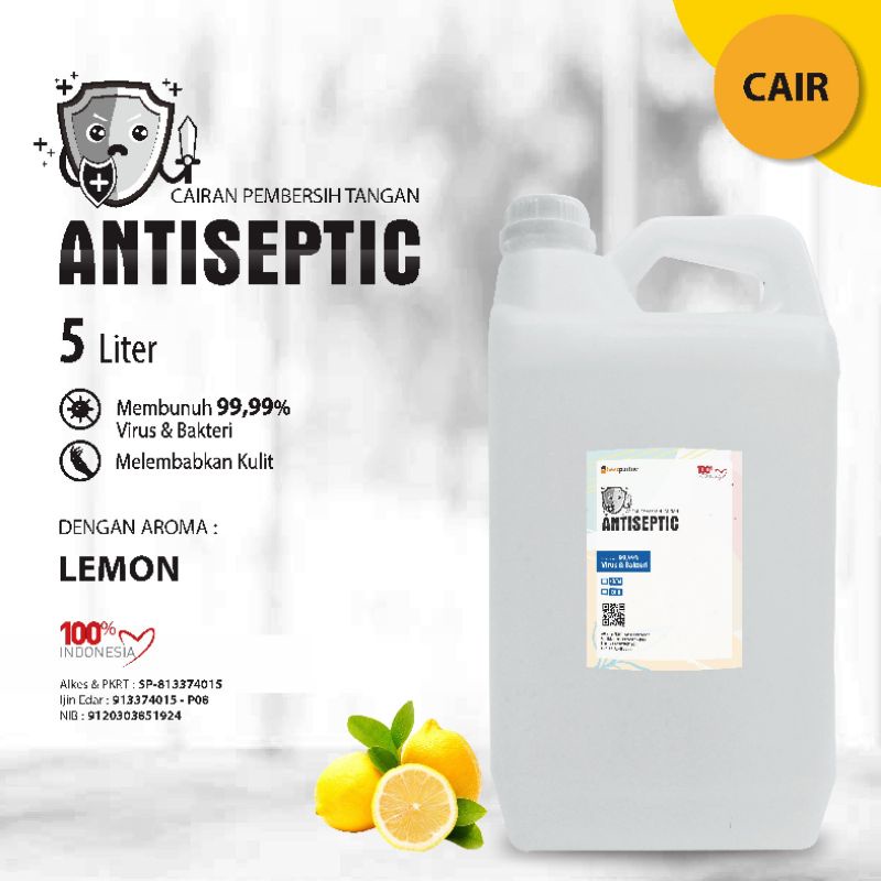 Handsanitizer CAIR  putih aroma Buah kemasan jurigen 5 liter