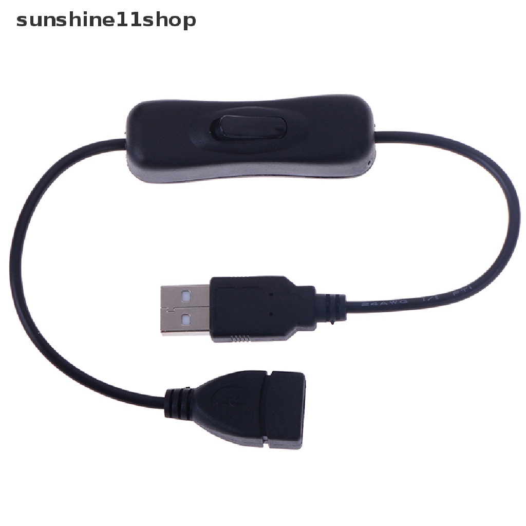 Sho 1Pc Kabel Extension USB 2.0 A Male Ke Female Dengan Saklar ON / OFF