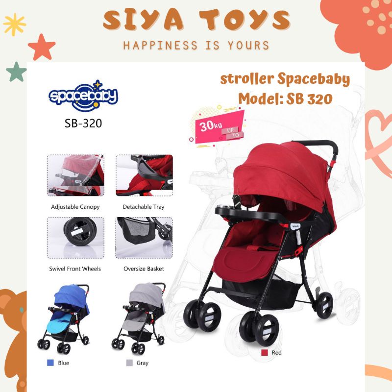 SIYA✨ FREE BUBBLEWRAP STROLLER SPACEBABY SB 320 KERETA DORONG BAYI SB320 KELAMBU DORONGAN BAYI TRAVELLING